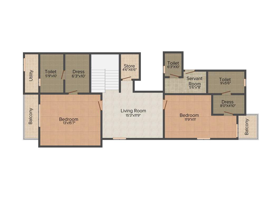 Habitat Crest (3BHK+3T (2,901 sq ft) + Study Room 2901 sq ft)