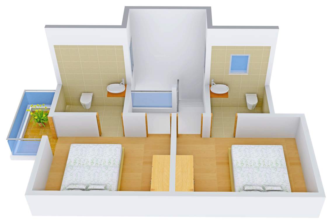 Sare CrescentParC (2BHK+3T (1,142 sq ft) 1142 sq ft)