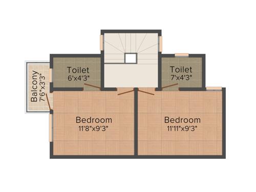 Sare CrescentParC (2BHK+3T (1,142 sq ft) 1142 sq ft) Sare CrescentParC (2BHK+3T (1,142 sq ft) 1142 sq ft)