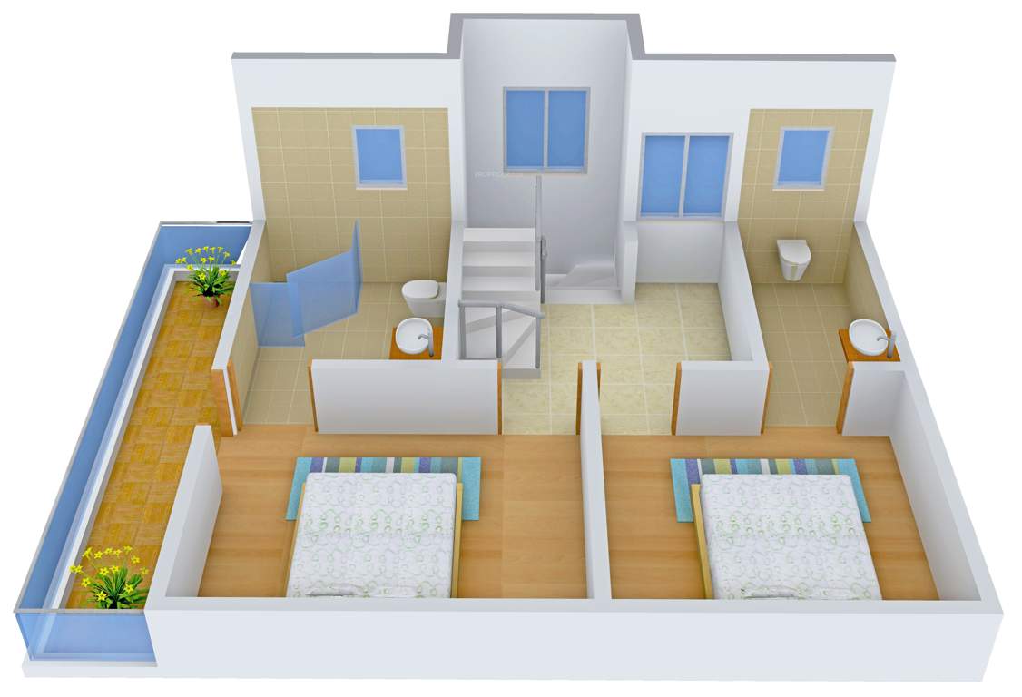 Sare CrescentParC (3BHK+3T (1,545 sq ft) 1545 sq ft)