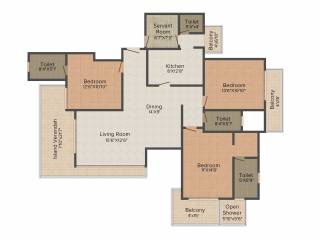 Puri Emerald Bay (3BHK+3T (2,450 sq ft) + Servant Room 2450 sq ft) Puri Emerald Bay (3BHK+3T (2,450 sq ft) + Servant Room 2450 sq ft)