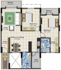 GR Sagar Nivas (2BHK+2T (1,287 sq ft) 1287 sq ft)