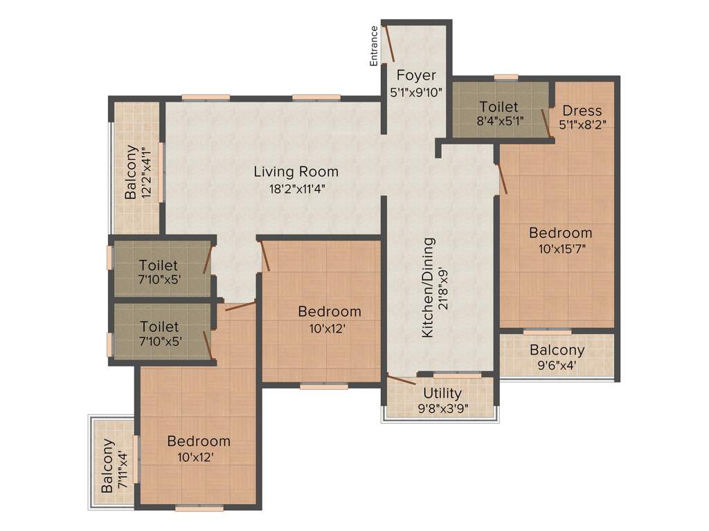 GR Sagar Nivas (3BHK+3T (1,585 sq ft) 1585 sq ft)