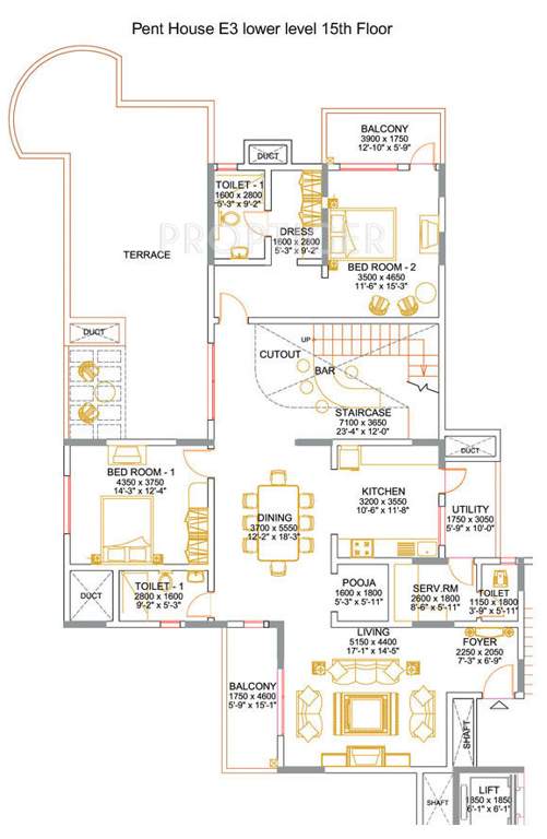 Sobha Althea (4BHK+5T (4,387 sq ft)   Study Room 4387 sq ft)