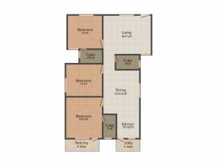 Srinivasa Classic (3BHK+3T (1,468 sq ft) 1468 sq ft)