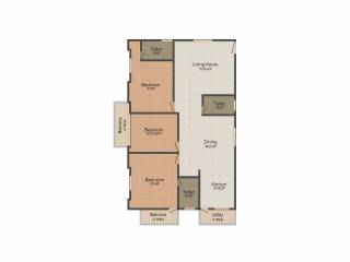 Srinivasa Classic (3BHK+3T (1,636 sq ft) 1636 sq ft)