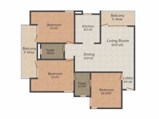 Purvanchal Royal Park (3BHK+4T (1,950 sq ft) 1950 sq ft) Purvanchal Royal Park (3BHK+4T (1,950 sq ft) 1950 sq ft)