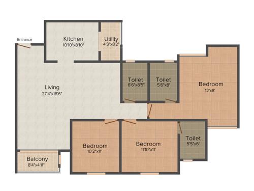 Purva Purva Midtown (3BHK+3T (1,578 sq ft) 1578 sq ft) Purva Purva Midtown (3BHK+3T (1,578 sq ft) 1578 sq ft)
