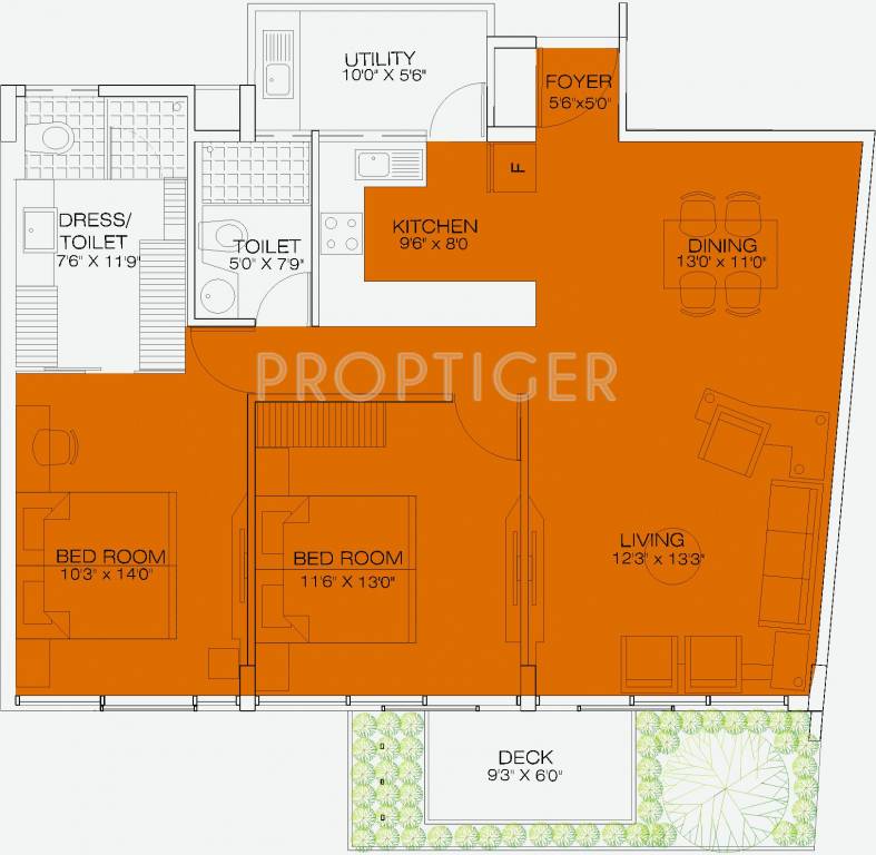 Aditi Tropica (2BHK+2T (1,474 sq ft) 1474 sq ft) Aditi Tropica (2BHK+2T (1,474 sq ft) 1474 sq ft)