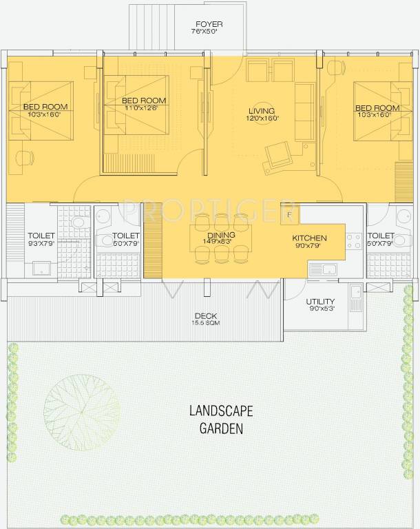 Aditi Tropica (3BHK+3T (1,818 sq ft) 1818 sq ft) Aditi Tropica (3BHK+3T (1,818 sq ft) 1818 sq ft)