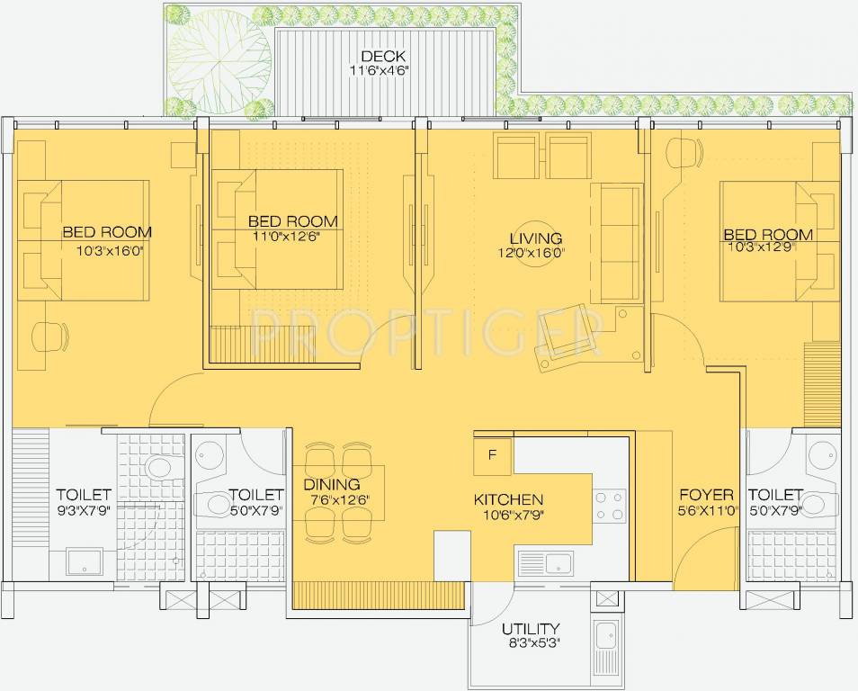 Aditi Tropica (3BHK+3T (1,712 sq ft) 1712 sq ft) Aditi Tropica (3BHK+3T (1,712 sq ft) 1712 sq ft)
