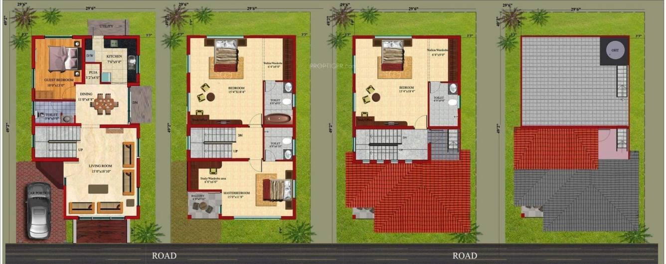 Vakil En Casa (4BHK+4T (2,275 sq ft)   Study Room 2275 sq ft)
