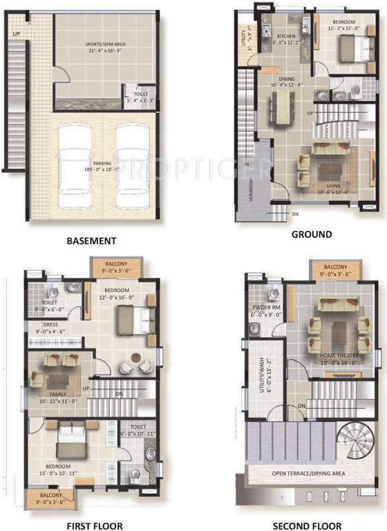 Astro Green Park Regency (3BHK+4T (3,037 sq ft) 3037 sq ft)