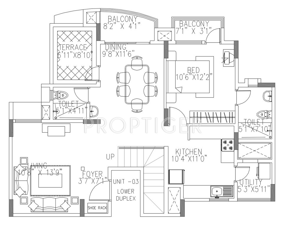 Oceanus Vista Phase 1 (3BHK+4T (2,166 sq ft) + Study Room 2166 sq ft)