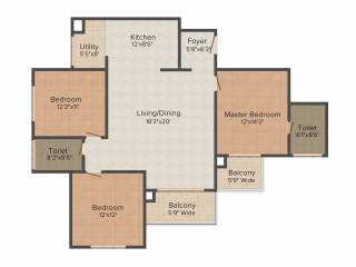 Salarpuria Sattva Salarpuria Sattva Greenage (3BHK+3T (1,890 sq ft) 1890 sq ft)