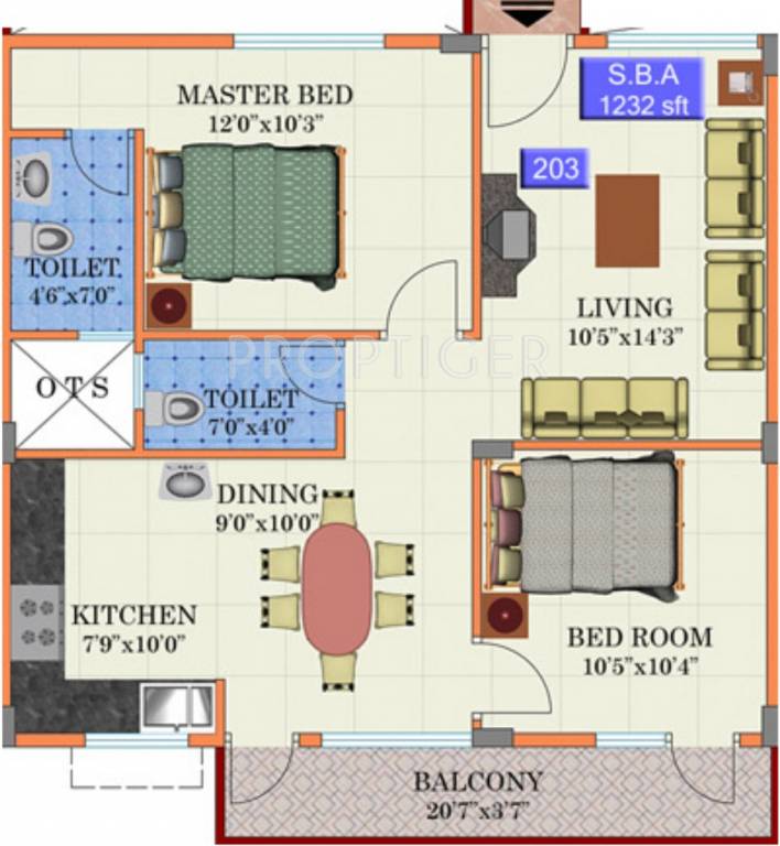 YMR Lichen (2BHK+2T (1,232 sq ft) 1232 sq ft) YMR Lichen (2BHK+2T (1,232 sq ft) 1232 sq ft)