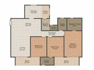 Hiranandani Cypress (3BHK+3T (2,077 sq ft) + Servant Room 2077 sq ft) Hiranandani Cypress (3BHK+3T (2,077 sq ft) + Servant Room 2077 sq ft)