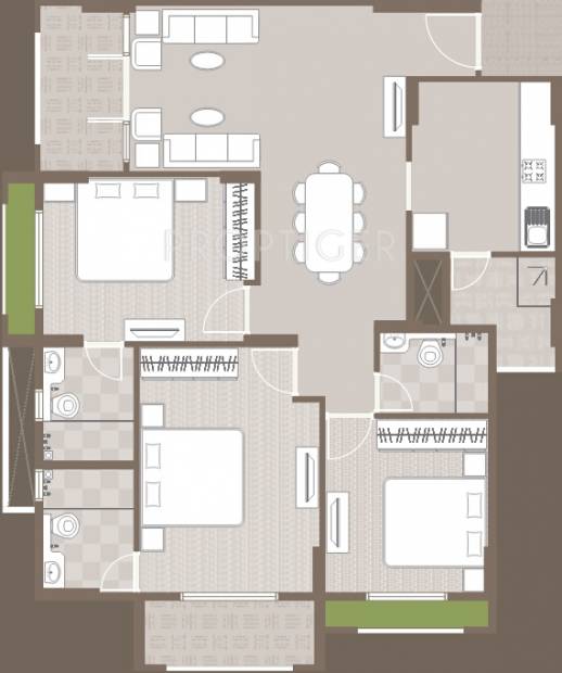 Goyal Orchid Woods (3BHK+3T (1,505 sq ft) 1505 sq ft)