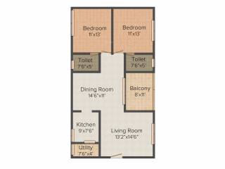 Jana Splendour 1 (2BHK+2T (1,280 sq ft) 1280 sq ft) Jana Splendour 1 (2BHK+2T (1,280 sq ft) 1280 sq ft)