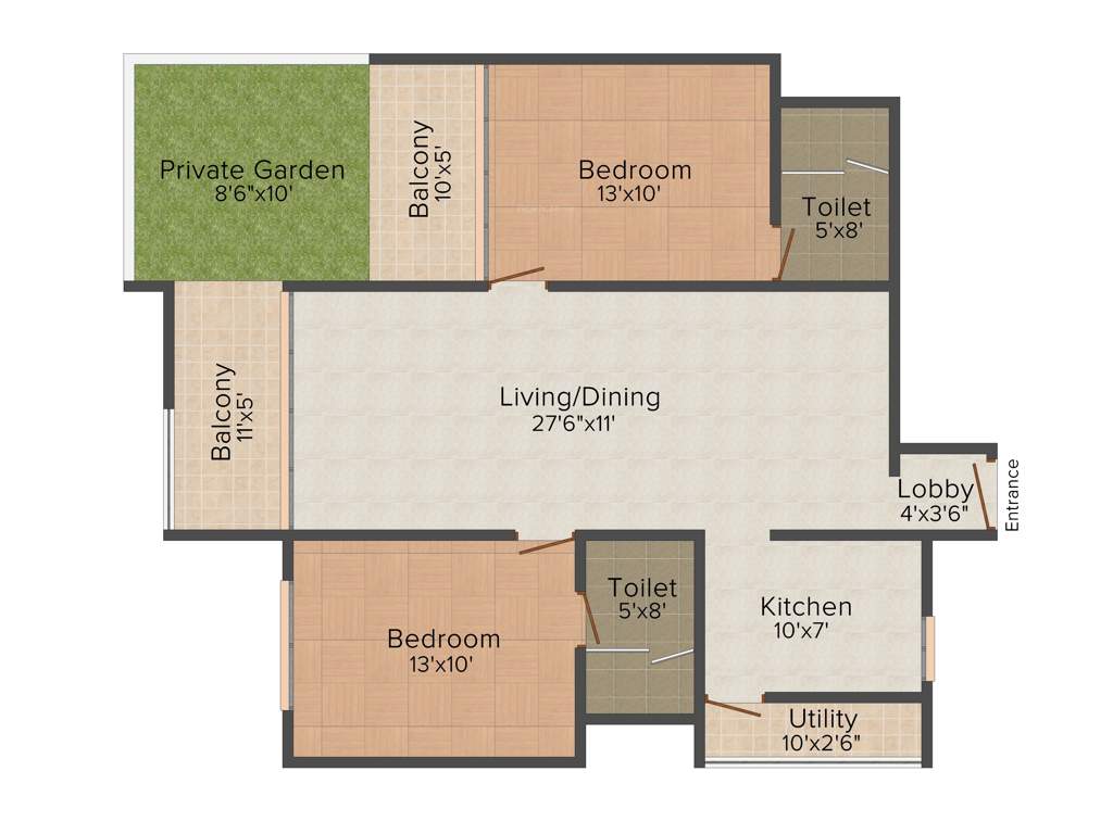 Samruddhi Rhythm (2BHK+2T (1,285 sq ft) 1285 sq ft)