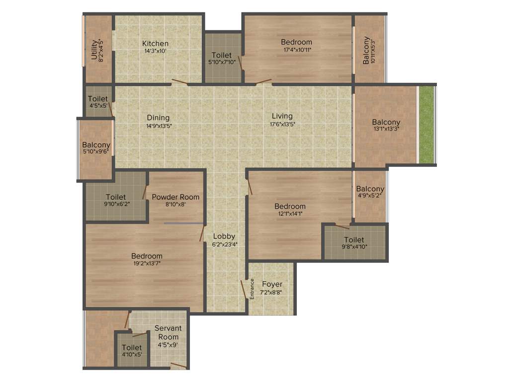 Valmark Apas (3BHK+5T (3,170 sq ft) Servant Room 3170 sq ft)