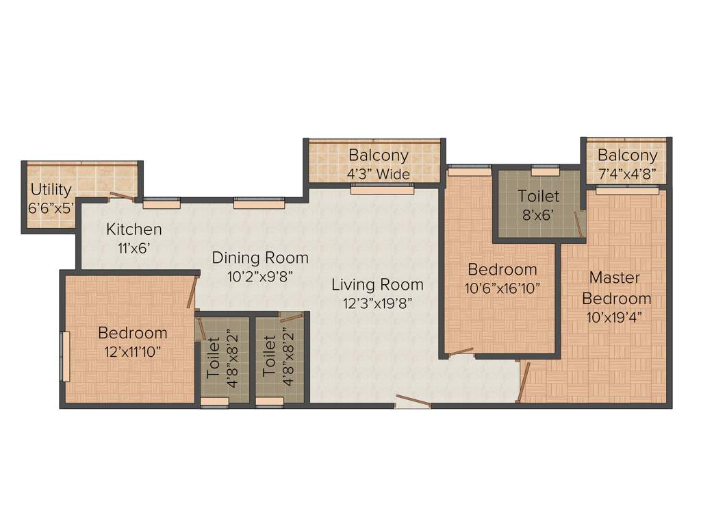 Anand Aster (3BHK+3T (1,731 sq ft) 1731 sq ft)