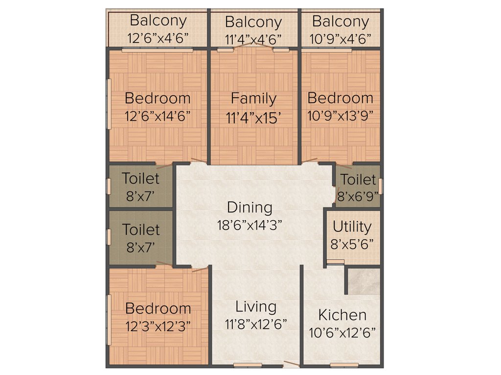 Jayakumar JJ Elita (3BHK+3T (1,903 sq ft) 1903 sq ft)