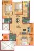 Aashish JK Apartments Floor Plan (3BHK+3T (1,510 sq ft) 1510 sq ft)