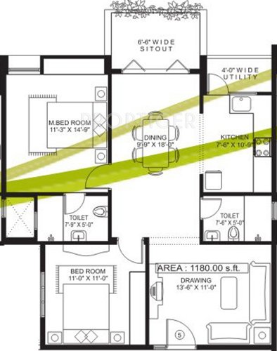 Sandeep Dhruva Apartment (2BHK+2T (1,180 sq ft) 1180 sq ft)