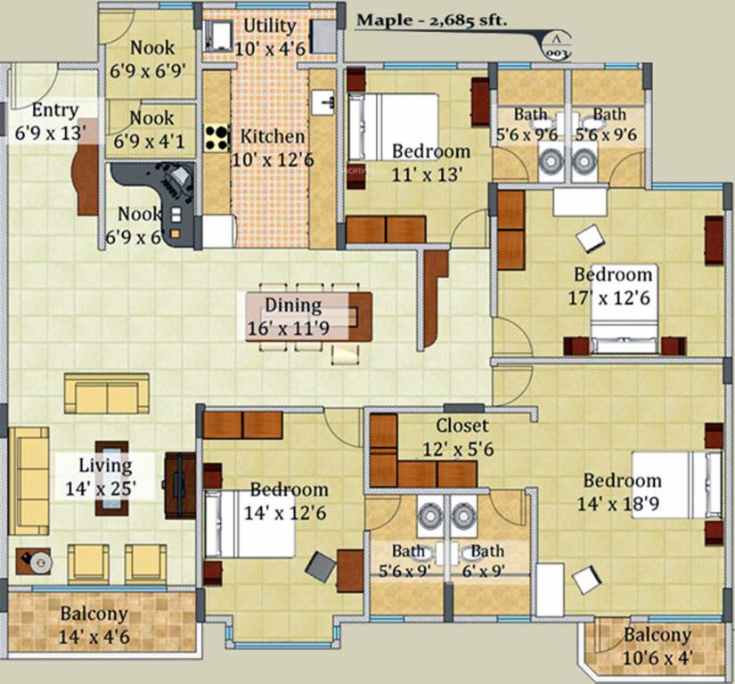  maple Floor Plan Floor Plan