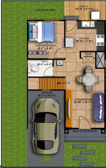 Pruksa Global Silvana (3BHK+3T (1,232 sq ft) 1232 sq ft)