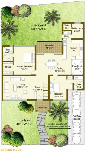 Good Palmgrove (4BHK+4T (3,845 sq ft)   Study Room 3845 sq ft)