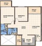 Golden Golden Blossom (2BHK+2T (1,285 sq ft) 1285 sq ft)