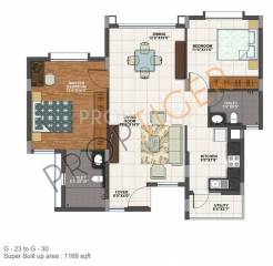 Mana Jardin (2BHK+2T (1,169 sq ft) 1169 sq ft) Mana Jardin (2BHK+2T (1,169 sq ft) 1169 sq ft)