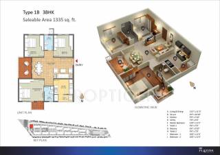 MJR Platina (3BHK+2T (1,335 sq ft) 1335 sq ft) MJR Platina (3BHK+2T (1,335 sq ft) 1335 sq ft)