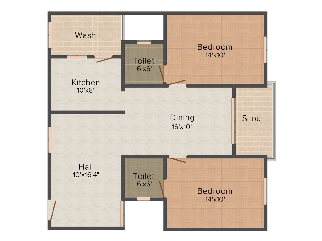 Vijaya Oracle Gardens (2BHK+2T (1,160 sq ft) 1160 sq ft)