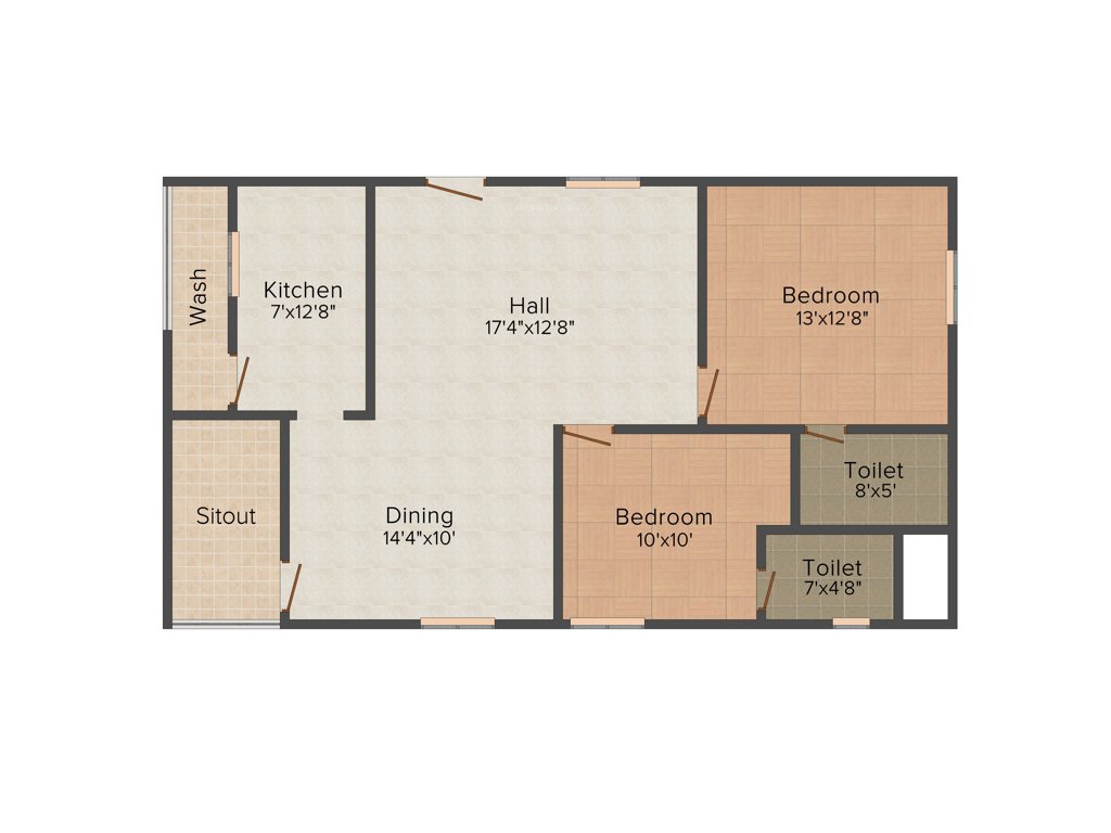 Vijaya Oracle Gardens (2BHK+2T (1,250 sq ft) 1250 sq ft)