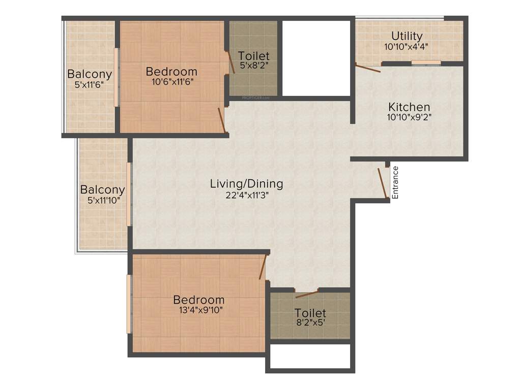 Green Lake Field Homes (2BHK+2T (1,312 sq ft) 1312 sq ft)