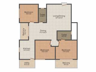 Green Lake Field Homes (3BHK+2T (1,609 sq ft) 1609 sq ft) Green Lake Field Homes (3BHK+2T (1,609 sq ft) 1609 sq ft)