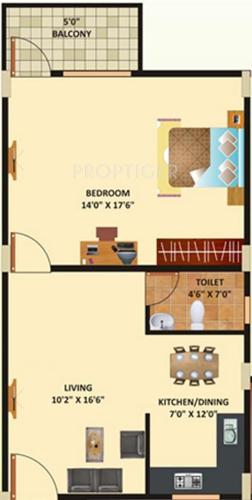 Himagiri Residency (1BHK+1T (799 sq ft) 799 sq ft)