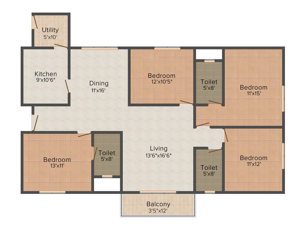 Mahendra Elena (4BHK+4T (1,900 sq ft) 1900 sq ft)