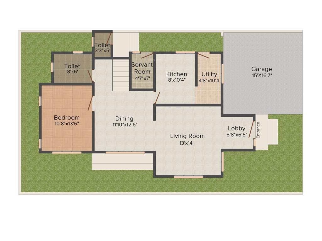 Prestige Mayberry (3BHK+3T (2,483 sq ft) + Servant Room 2483 sq ft)