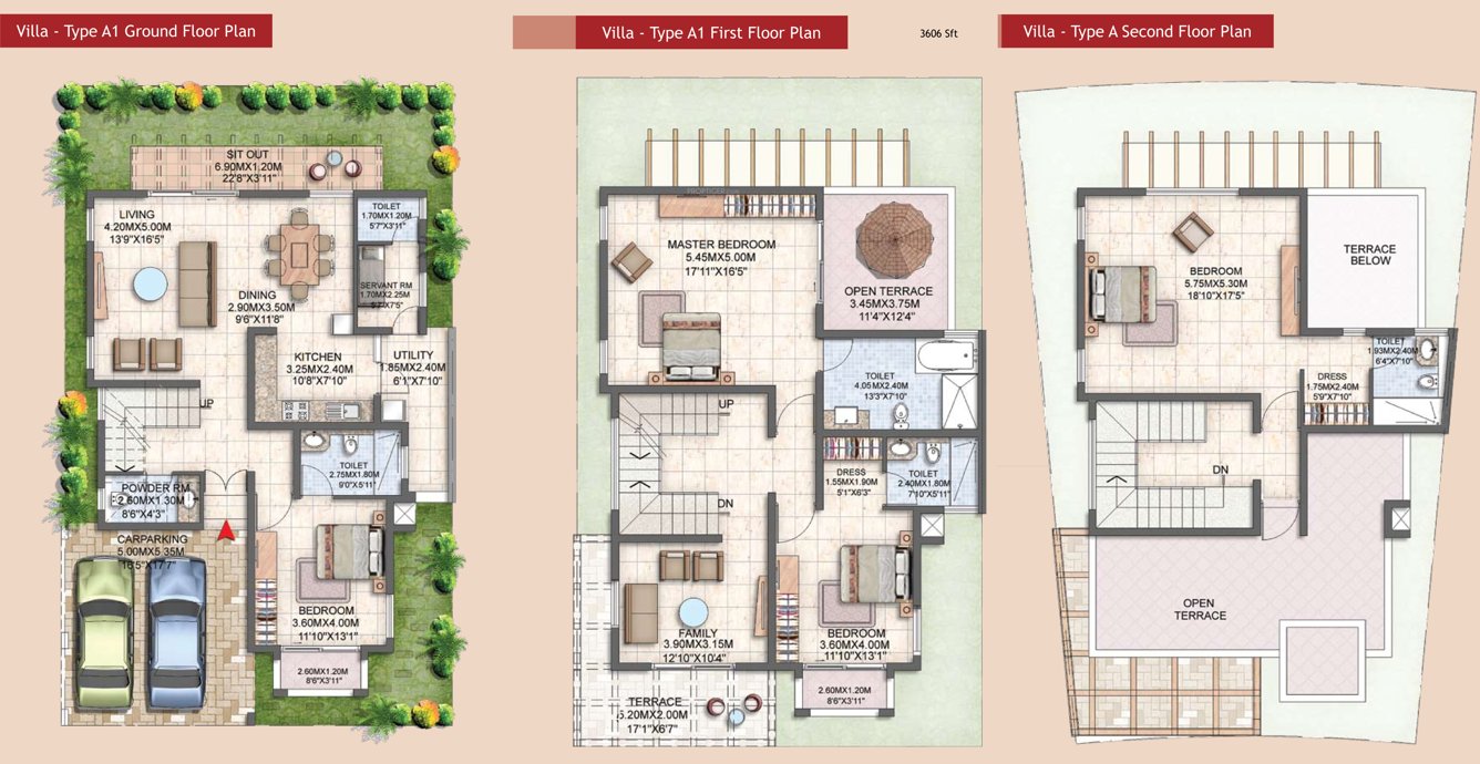 Prestige Silver Oak (4BHK+5T (3,606 sq ft) + Servant Room 3606 sq ft)