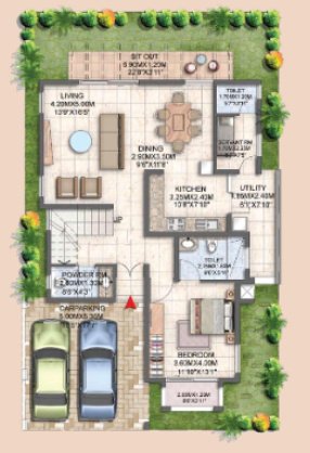  silver oak Floor Plan Ground Floor Plan