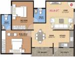 Saranya Springs (2BHK+2T (1,053 sq ft) 1053 sq ft)
