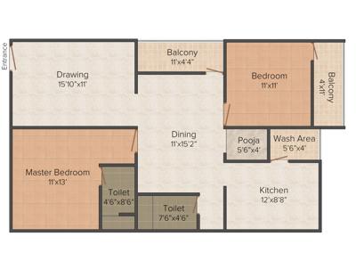 Sanaathana Chamanti (2BHK+2T (1,300 sq ft) 1300 sq ft)