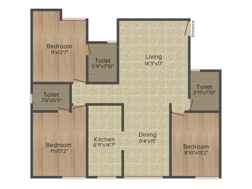 Gopalan Admirality Royal (3BHK+3T (1,534 sq ft) 1534 sq ft)
