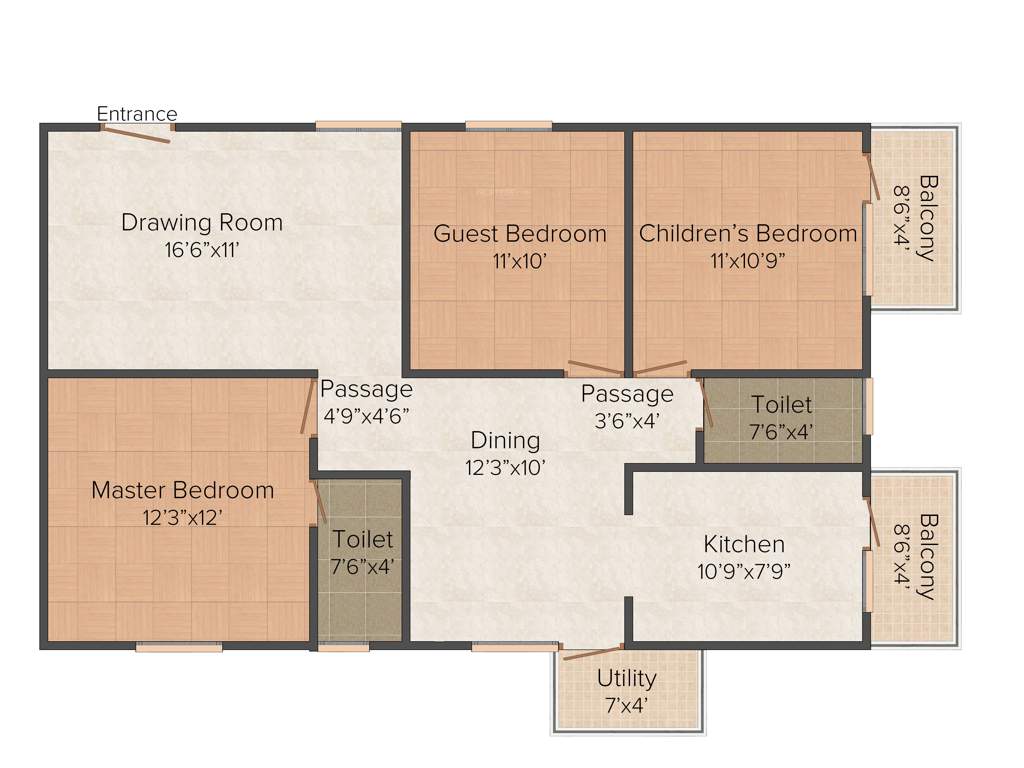 Bindu Amulya (3BHK+3T (1,202 sq ft) 1202 sq ft)