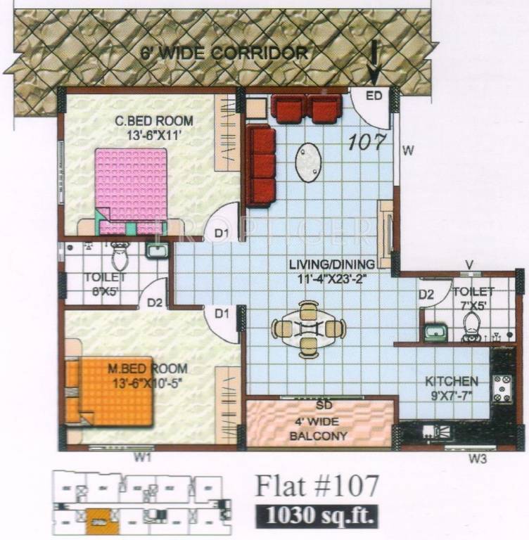 Shree Tirumala Sunidhi Desire (2BHK+2T (1,030 sq ft) 1030 sq ft) Shree Tirumala Sunidhi Desire (2BHK+2T (1,030 sq ft) 1030 sq ft)