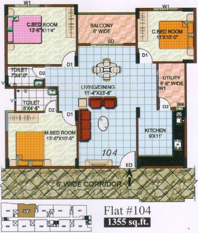 Shree Tirumala Sunidhi Desire (3BHK+2T (1,355 sq ft) 1355 sq ft) Shree Tirumala Sunidhi Desire (3BHK+2T (1,355 sq ft) 1355 sq ft)